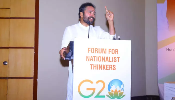 అన్ని రంగాలపై ప్రధాని మోడీ మార్క్.. జీ 20 సదస్సులో కేంద్ర మంత్రి కిషన్ రెడ్డి అన్ని రంగాలపై ప్రధాని మోడీ మార్క్.. జీ 20 సదస్సులో కేంద్ర మంత్రి కిషన్ రెడ్డి