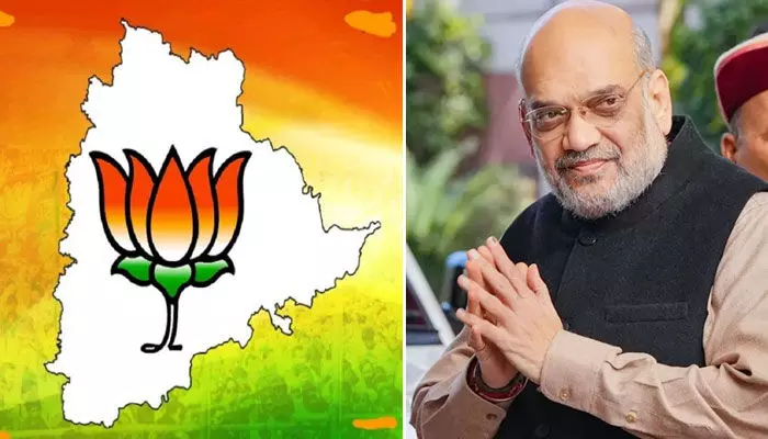 తెలంగాణ BJP నేతలకు అమిత్ షా కార్యాలయం నుంచి ఫోన్! తెలంగాణ BJP నేతలకు అమిత్ షా కార్యాలయం నుంచి ఫోన్!