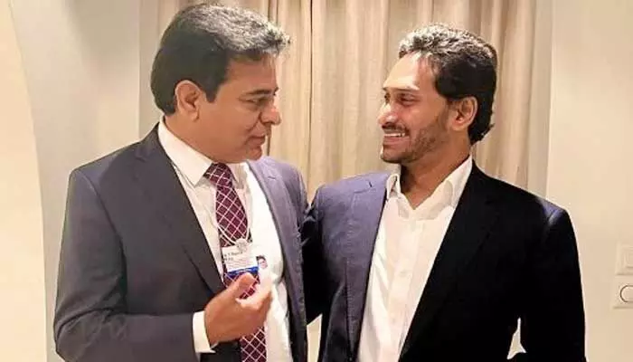 Minister Ktr: సీఎం జగన్కి గుడ్ లక్ చెప్పిన కేటీఆర్ Minister Ktr: సీఎం జగన్కి గుడ్ లక్ చెప్పిన కేటీఆర్