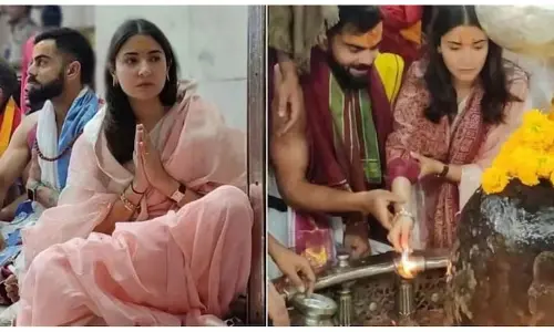 ఉజ్జయినిలో కోహ్లీ దంపతుల పూజలు