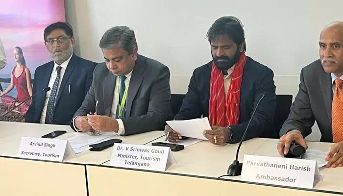 తెలంగాణలోని పర్యాటక కేంద్రాలకు ప్రపంచ స్థాయి గుర్తింపు : మంత్రి శ్రీనివాస్ గౌడ్ తెలంగాణలోని పర్యాటక కేంద్రాలకు ప్రపంచ స్థాయి గుర్తింపు : మంత్రి శ్రీనివాస్ గౌడ్