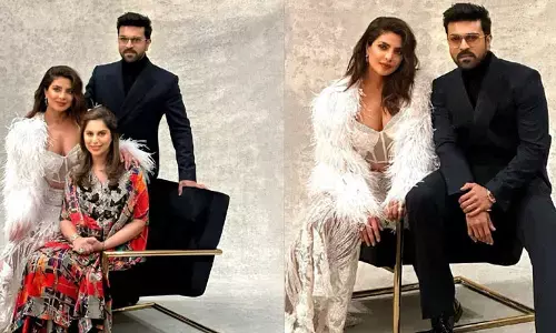 ఆ ఇద్దరు అమ్మాయిలతో రామ్ చరణ్.. ఫొటోలు వైరల్