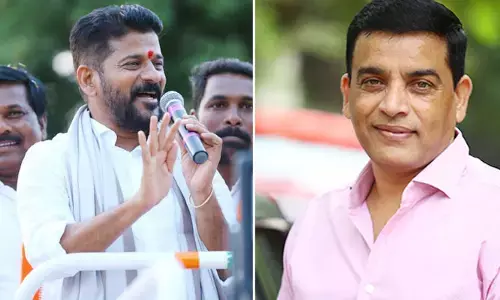రేవంత్ రెడ్డికి స్వాగతం పలికిన దిల్ రాజు.. కాంగ్రెస్‌లో చేరనున్నారా?