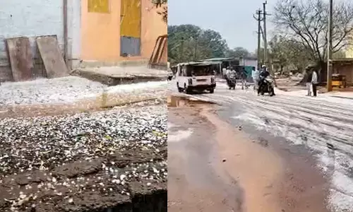 వికారాబాద్‌లో భీకర వడగండ్ల వాన.. (వీడియో)