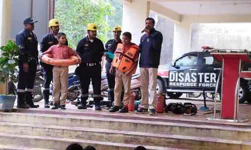 డీఆర్ఎఫ్ ఆధ్వర్యంలో విపత్తుల నివారణపై అవగాహన..