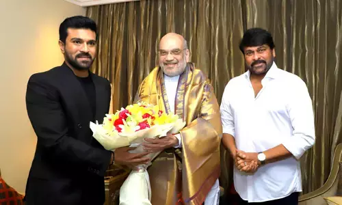 అమిత్ షాను కలిసిన చిరంజీవి, రామ్ చరణ్