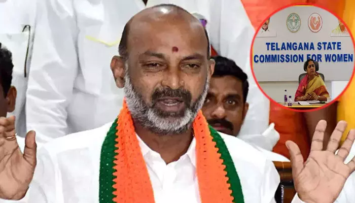 మహిళా కమిషన్ ఎదుట బండి.. కొనసాగుతున్న విచారణ మహిళా కమిషన్ ఎదుట బండి.. కొనసాగుతున్న విచారణ