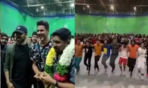 చెర్రీకి ఘన స్వాగతం పలికిన ప్రభుదేవా.. వీడియో వైరల్