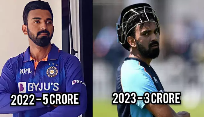 KL రాహుల్కు షాకిచ్చిన BCCI.. ఆ జాబితా నుంచి తగ్గింపు KL రాహుల్కు షాకిచ్చిన BCCI.. ఆ జాబితా నుంచి తగ్గింపు