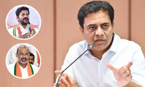 రేవంత్, బండి సంజయ్‌కు కేటీఆర్ లీగల్ నోటీసులు.. రూ.100 కోట్ల పరువునష్టం దావా