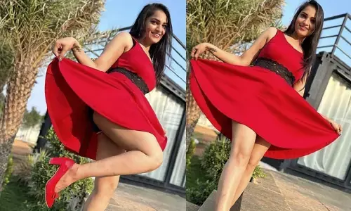 డ్రెస్ ఎత్తి చూపిస్తున్న నటి.. ఎగబడి చూస్తున్న నెటిజన్లు