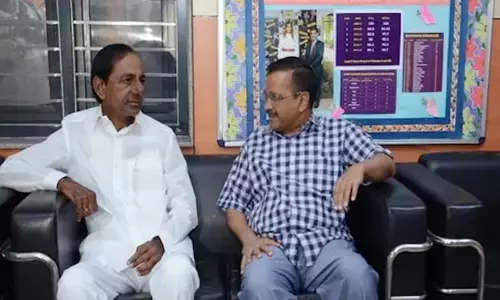 హైదరాబాద్‌కు చేరుకున్న కేజ్రీవాల్, భగవంత్ ‌మాన్.. కాసేపట్లో సీఎం కేసీఆర్‌తో భేటీ