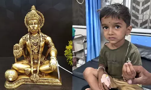 హనుమంతుడి విగ్రహాన్ని మింగేసిన చిన్నారి.. తర్వాత ఏం జరిగిందంటే?