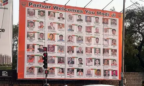 HYD: ప్రధాని మోడీ టూర్‌కు ముందు ఫ్లెక్సీల కలకలం!