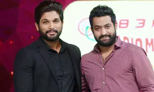 అల్లు అర్జున్‌ను పబ్లిక్‌గా పార్టీ అడిగిన ఎన్టీఆర్.. బన్నీ ఏమన్నాడంటే?