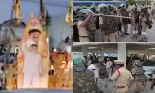 Gudivada: టీడీపీ, వైసీపీ వర్గీయుల మధ్య ఘర్షణ.. చెదరగొట్టిన పోలీసులు