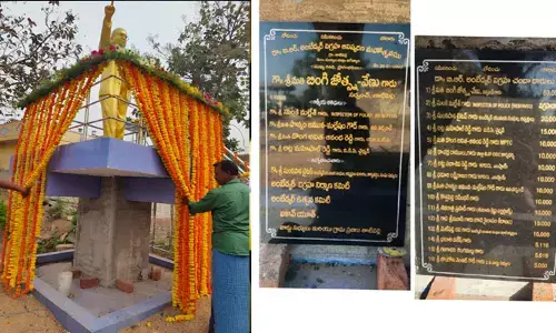 అంబేద్కర్ విగ్రహ శిలాఫలకాల ధ్వంసం