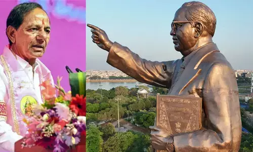 అంబేద్కర్ విగ్రహాన్ని ఆవిష్కరించిన సీఎం కేసీఆర్