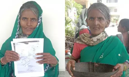 తిండి లేక భిక్షాటన చేస్తున్న.. వితంతు పెన్షన్ ఇప్పించండి సారూ..