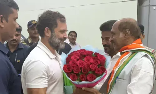 రాహుల్‌ గాంధీని కలిసి తెలంగాణ కాంగ్రెస్ నేతలు