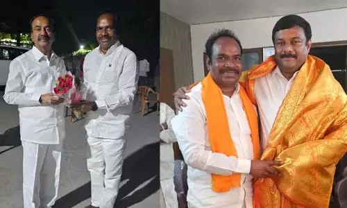 బీజేపీ నాయకులను కలిసిన సాకటి దశరథ్..