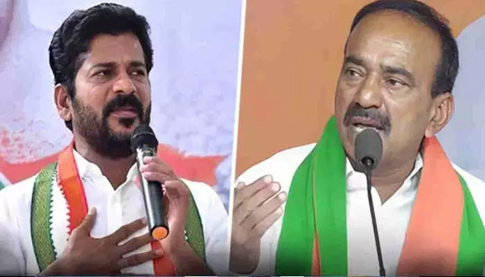 ఆ పని చేయలేదని తడి బట్టలతో ప్రమాణం చేస్తా.. ఈటలకు రేవంత్ రెడ్డి సవాల్ ఆ పని చేయలేదని తడి బట్టలతో ప్రమాణం చేస్తా.. ఈటలకు రేవంత్ రెడ్డి సవాల్