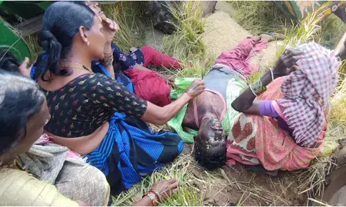 ట్రాక్టర్ అదుపు తప్పి బోల్తా.. రైతు మృతి