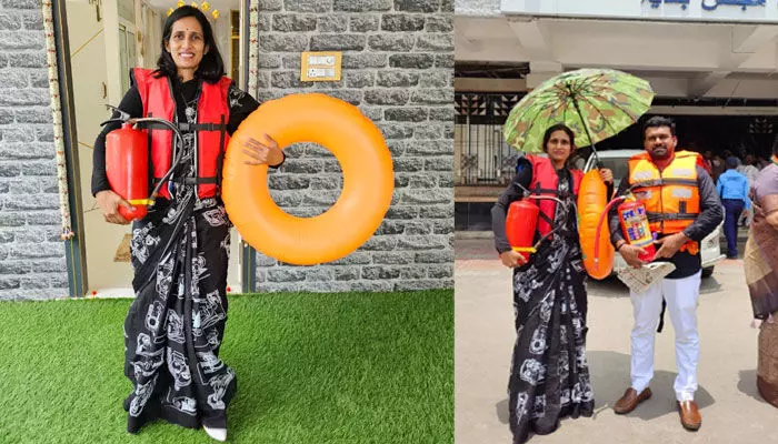 కార్పొరేటర్ ఆకుల శ్రీవాణి వినూత్న నిరసన.. కుటుంబ సభ్యులు అవి ఇచ్చి పంపారంటూ సెటైర్! కార్పొరేటర్ ఆకుల శ్రీవాణి వినూత్న నిరసన.. కుటుంబ సభ్యులు అవి ఇచ్చి పంపారంటూ సెటైర్!