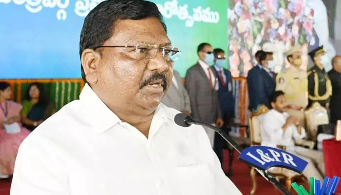 AP డిప్యూటీ సీఎం రాజన్నదొర సంచలన వ్యాఖ్యలు AP డిప్యూటీ సీఎం రాజన్నదొర సంచలన వ్యాఖ్యలు