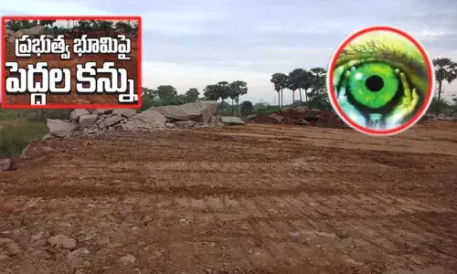 ప్రభుత్వ భూమిపై పెద్దల కన్ను