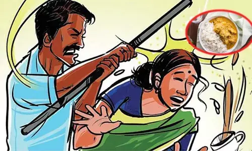 అన్నం లేకుండా కూర చేసినందుకు భార్యను చంపిన భర్త