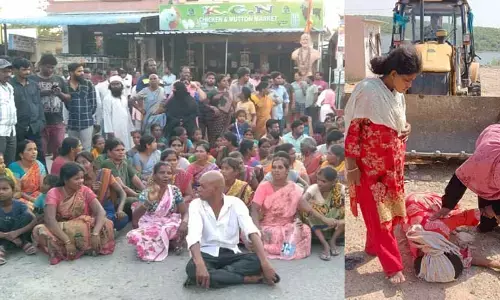 గాజులరామారంలో కూల్చివేతలు.. జేసీబీ తగలడంతో గర్భిణీకి గాయాలు..