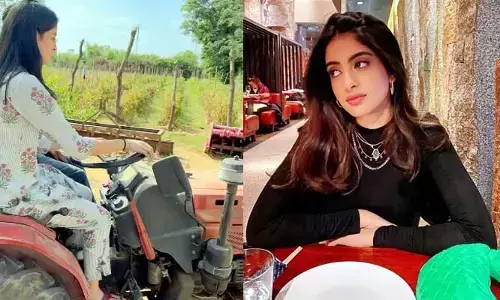 ట్రాక్టర్ నడుపుకుంటున్న అమితాబ్ బచ్చన్ మనవరాలు