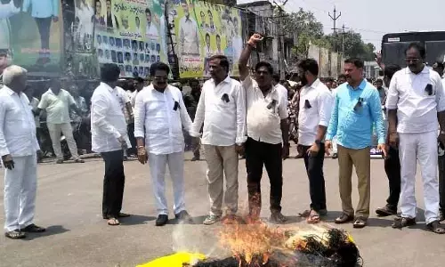Kothavalasa: చంద్రబాబుపై తీవ్ర ఆగ్రహం.. దిష్టి బొమ్మ దహనం