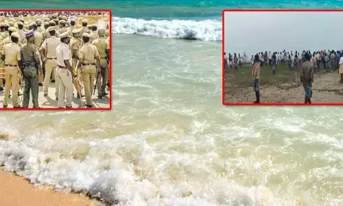 Bapatla: సముద్ర తీర ప్రాంతంలో ఉద్రిక్తత.. భారీగా పోలీసుల మోహరింపు