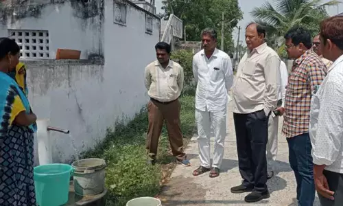 అభివృద్ధి పనులను పరిశీలించిన ఎమ్మెల్యే కరణం