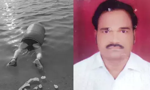 సూరం చెరువులో డ్రమ్ములో వ్యక్తి మృతదేహం..