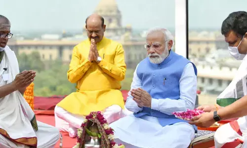 New parliament building inauguration :నూతన పార్లమెంట్ భవనాన్ని ప్రారంభించిన మోడీ
