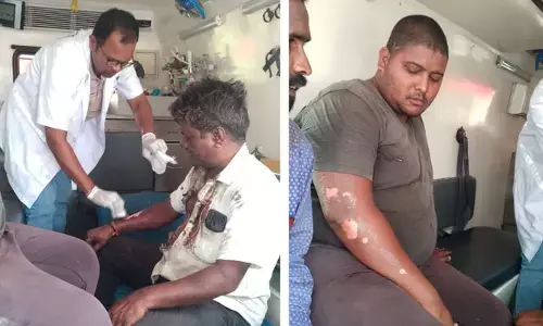 కరెంట్ షాక్ తో ఇద్దరికి గాయాలు
