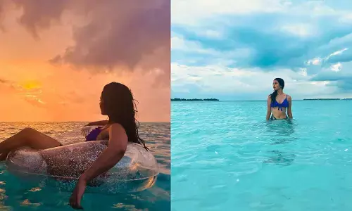 Priya Prakash Varrier : బ్లూ బికినీలో సముద్రాన్నే హీటెక్కిస్తున్న బ్యూటీ