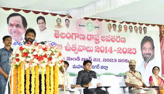 తొమ్మిదేళ్ళ పాలనలో రాష్ట్రం సుసంపన్నమయ్యింది.. మంత్రి శ్రీనివాస్ గౌడ్ తొమ్మిదేళ్ళ పాలనలో రాష్ట్రం సుసంపన్నమయ్యింది.. మంత్రి శ్రీనివాస్ గౌడ్