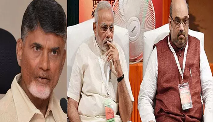 అమిత్ షా, మోడీతో చంద్రబాబు భేటీ.. తెలంగాణ ఎన్నికల్లో సహాకారం కోసమేనా? అమిత్ షా, మోడీతో చంద్రబాబు భేటీ.. తెలంగాణ ఎన్నికల్లో సహాకారం కోసమేనా?
