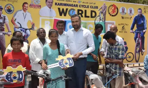 ఆరోగ్యంగా ఉండేందుకు ప్రతి ఒక్కరూ సైకిల్ నడపాలి : కలెక్టర్ ఆర్.వీ కర్ణన్