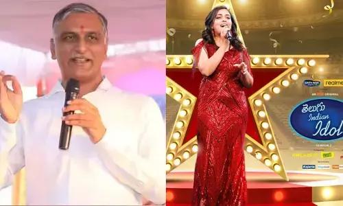 తెలుగు ఇండియన్ ఐడల్ 2  రన్నరప్ కు మంత్రి హరీశ్ అభినందనలు