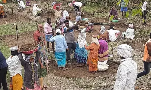 మండుటెండలో ఉపాధి హామీ కూలీల అవస్థలు..
