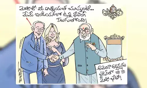 కార్టూన్: అమెరికా అధ్యక్షుడు జో బైడెన్‌తో ప్రధాని మోడీ భేటీ (22-06-2023)