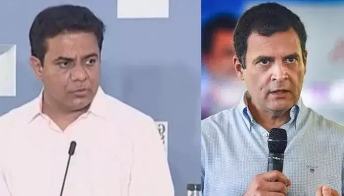 పదవులు లేకుండా నెల కూడా బతకలేని మీకు గాంధీ కుటుంబంతో పోలికా?: కేటీఆర్పై టీకాంగ్రెస్ ఫైర్ పదవులు లేకుండా నెల కూడా బతకలేని మీకు గాంధీ కుటుంబంతో పోలికా?: కేటీఆర్పై టీకాంగ్రెస్ ఫైర్