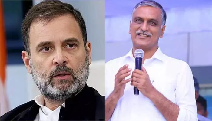 రాహుల్ గాంధీపై హరీష్ రావు సంచలన వ్యాఖ్యలు రాహుల్ గాంధీపై హరీష్ రావు సంచలన వ్యాఖ్యలు