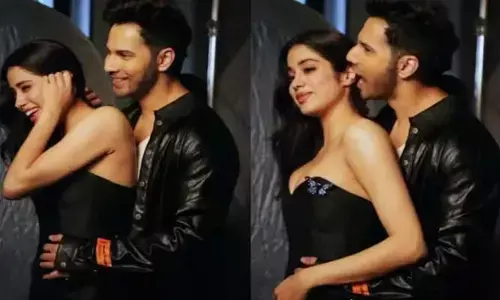 Janhvi Kapoor :జాన్వీ కపూర్‌ని అక్కడ కొరికేసిన Varun ..ఫొటోస్ వైరల్.