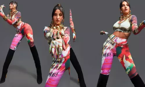 Nora Fatehi: టైట్ క్లీవేజ్ షోతో కవ్విస్తోన్న బ్యూటీ